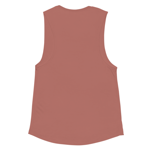 Womens mauve muscle tank, back no text