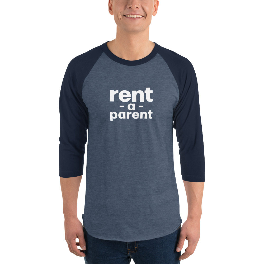 rent-a-parent: 3/4 sleeve raglan shirt - Image 2