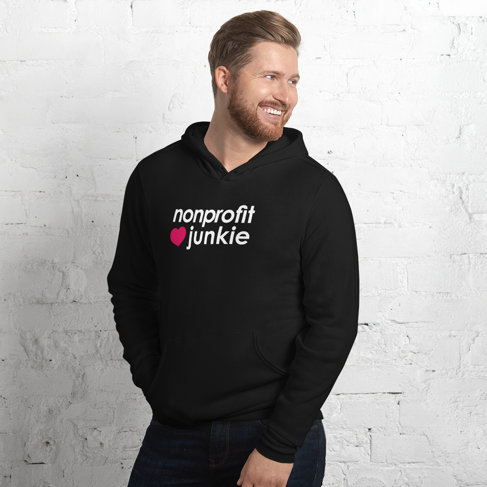 nonprofit junkie: unisex hoodie - Image 3