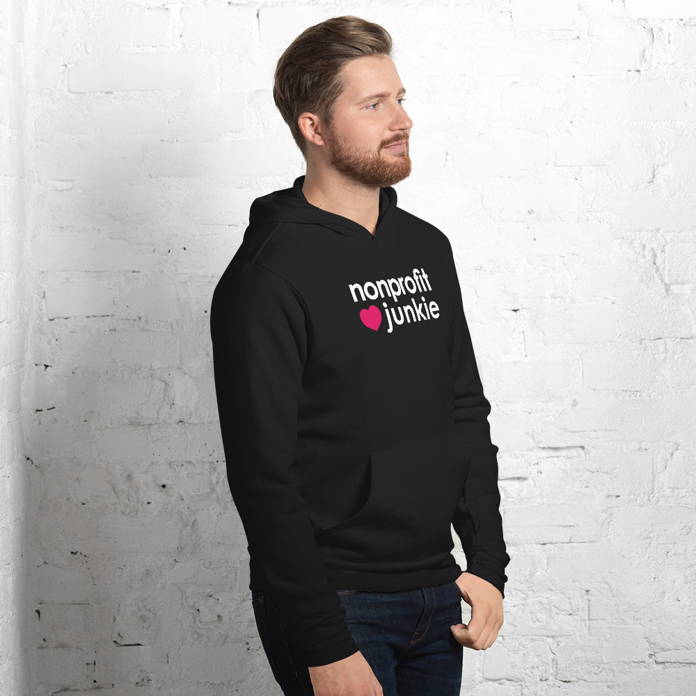 nonprofit junkie: unisex hoodie - Image 4