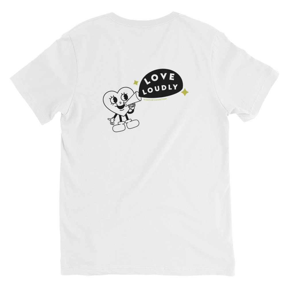 Love Loudly: Unisex Short Sleeve V-Neck T-Shirt - Image 3