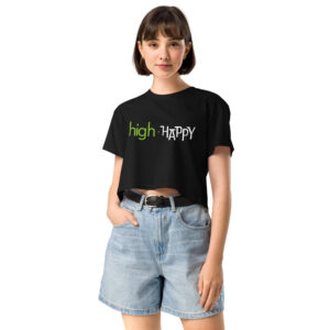 high + happy: women’s crop top